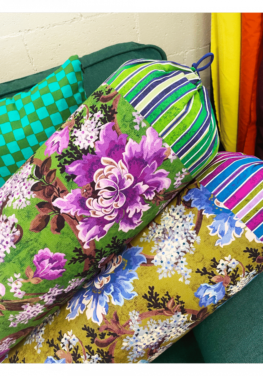 cotton bolster 60x20cm DANDELION verde - immagine 4