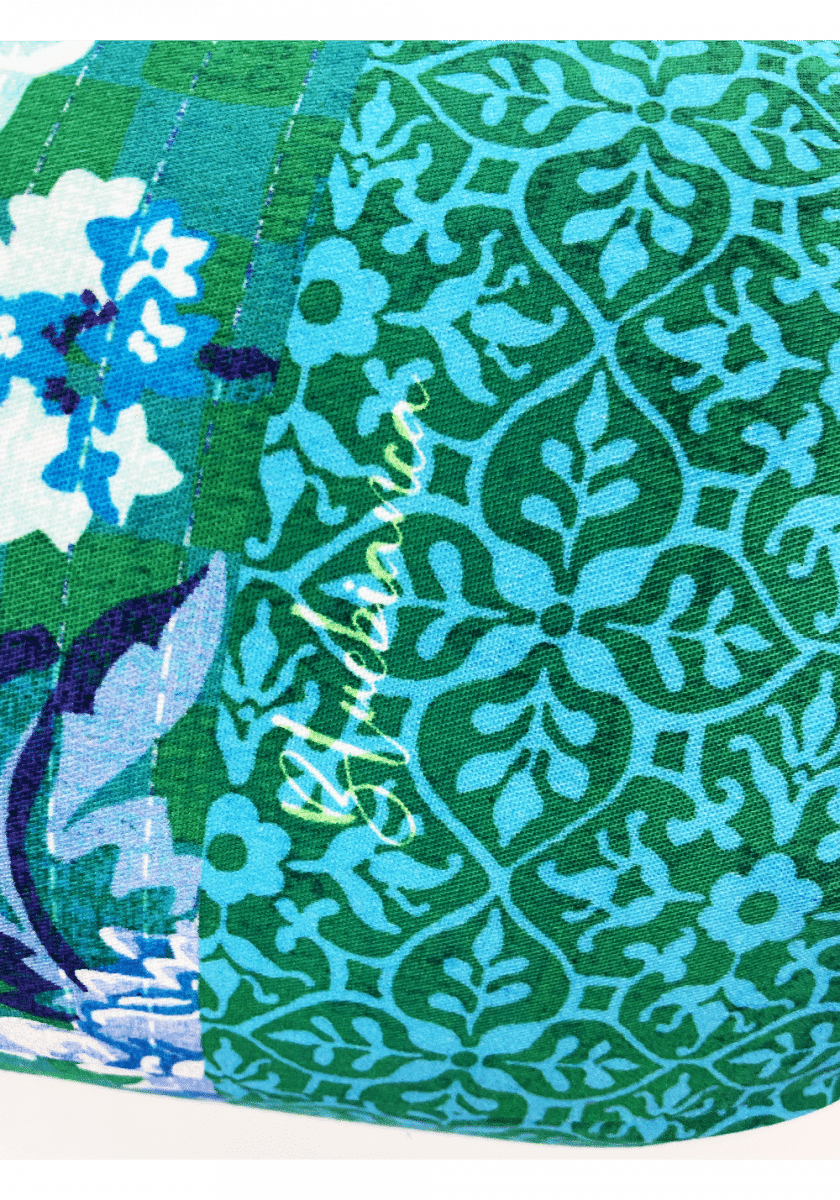 cotton bolster 60x20cm BLOSSOM verde - immagine 3