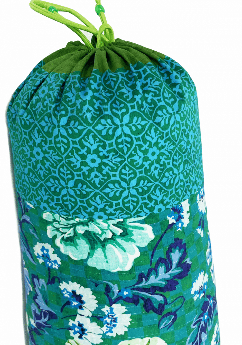 cotton bolster 60x20cm BLOSSOM verde - immagine 2