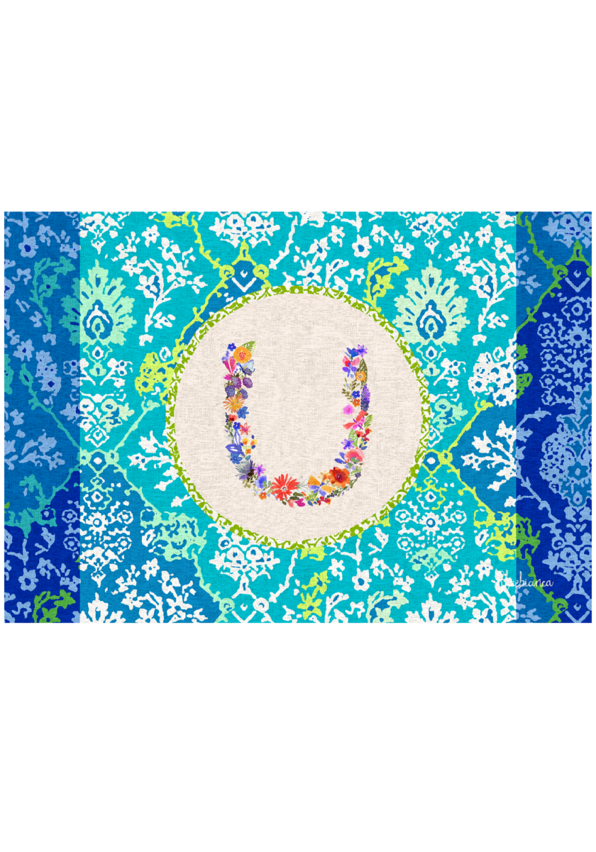 pvc placemat 35X50 MONOGRAMMA MULTICOLOR U