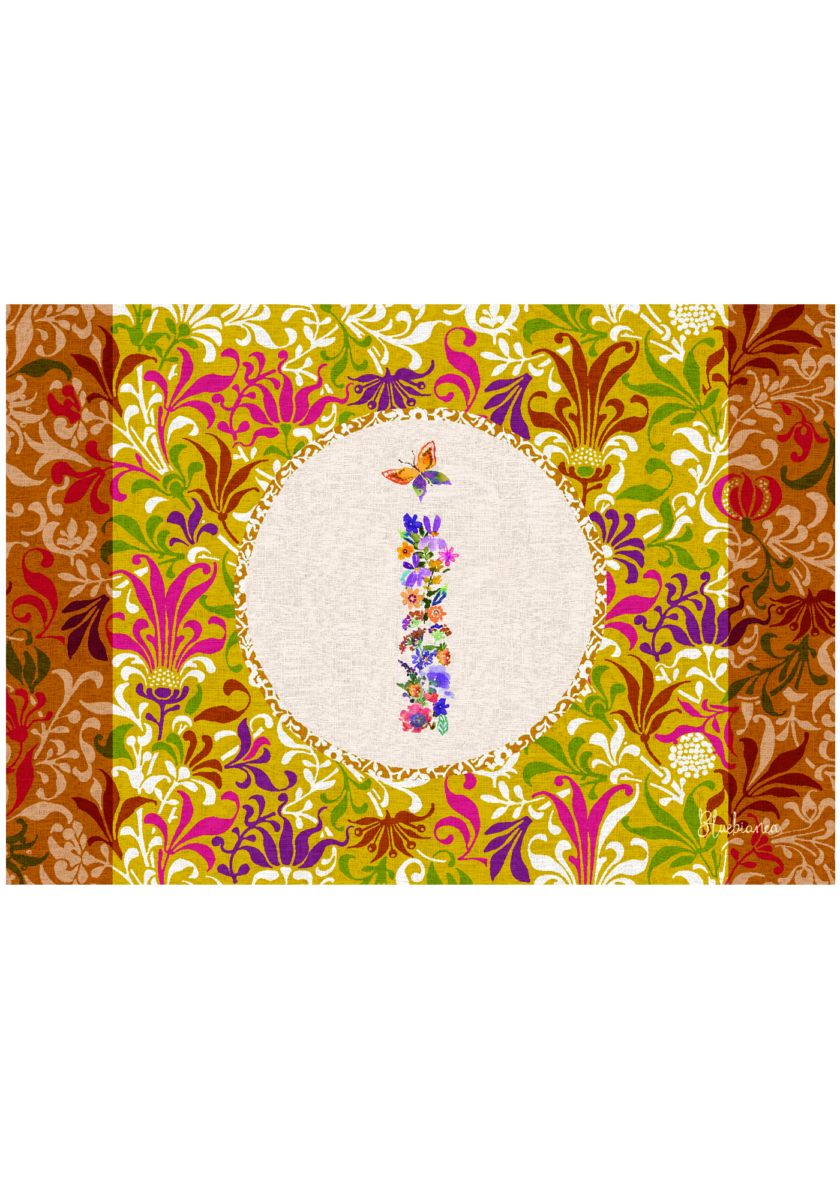 pvc placemat 35X50 MONOGRAMMA MULTICOLOR I