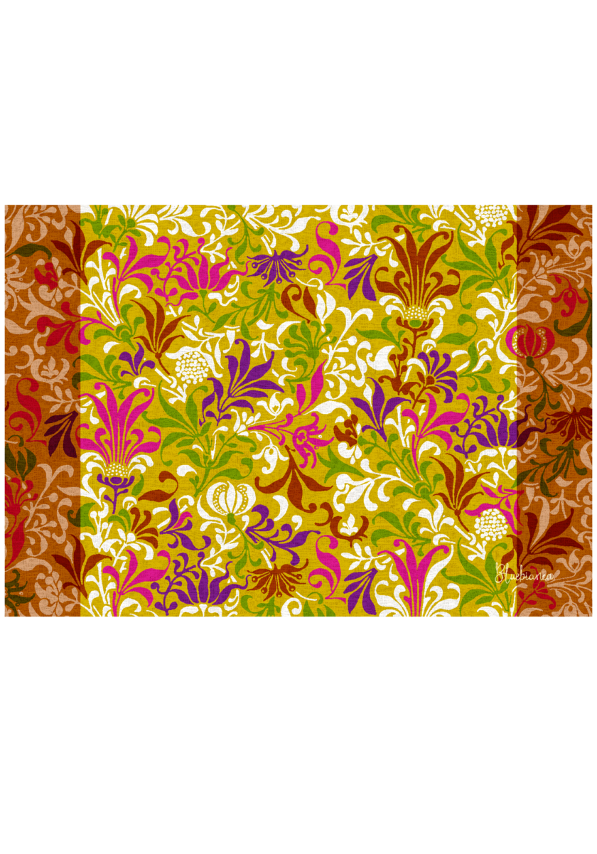 pvc placemat 35X50 MONOGRAMMA MULTICOLOR PATTERN I