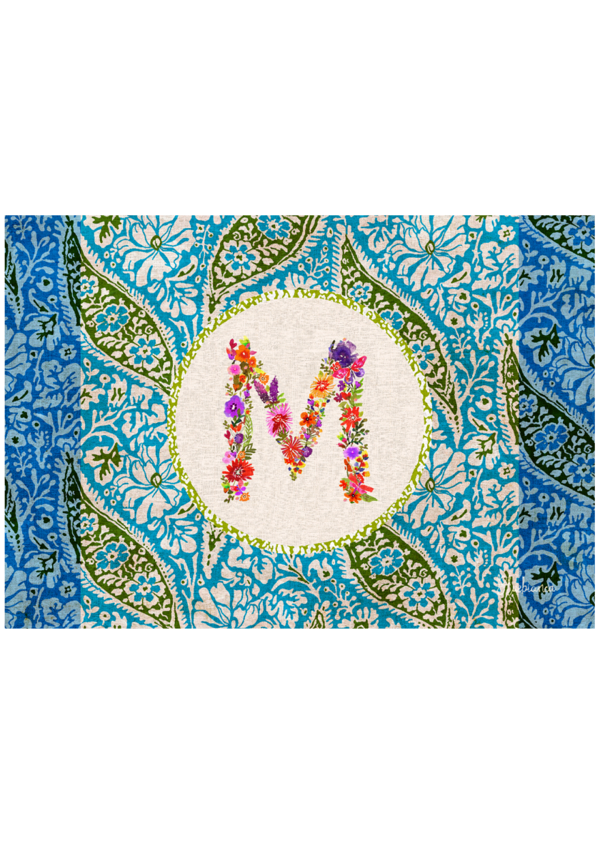 pvc placemat 35X50 MONOGRAMMA MULTICOLOR M - immagine 2
