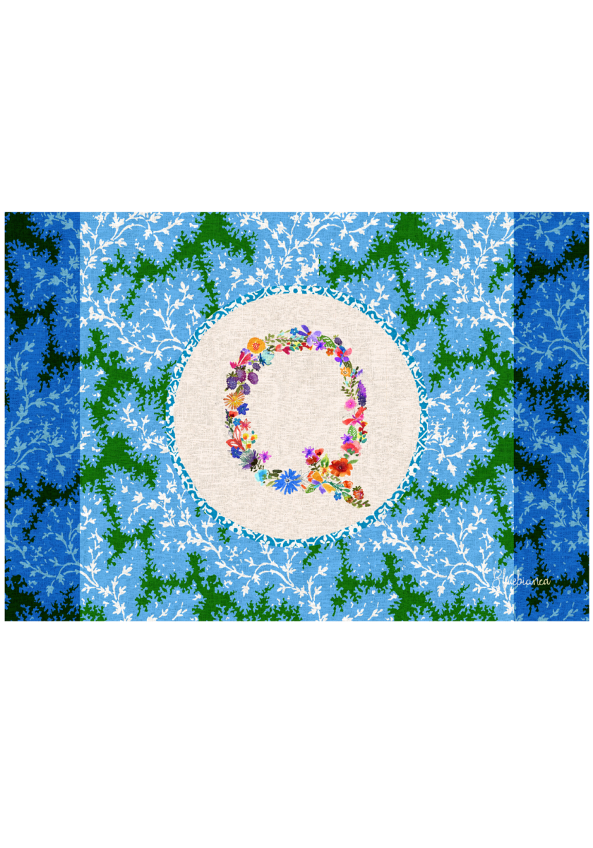 pvc placemat 35X50 MONOGRAMMA MULTICOLOR Q - immagine 2