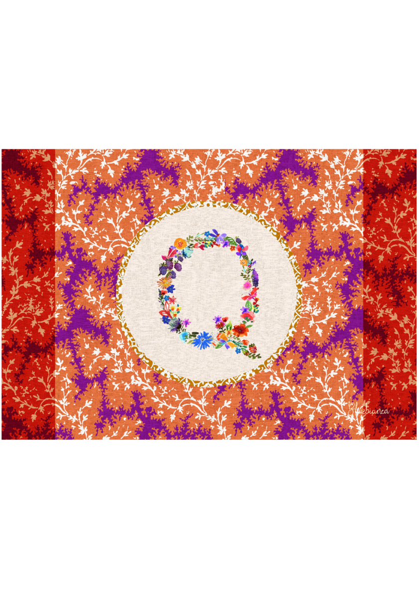 pvc placemat 35X50 MONOGRAMMA MULTICOLOR Q