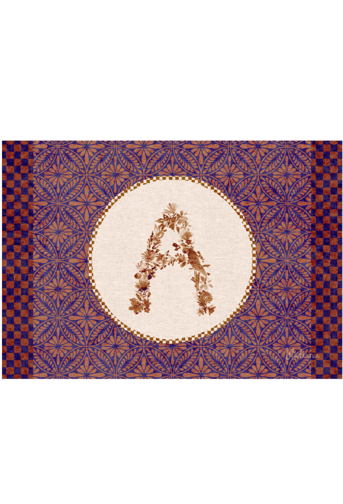 Pvc placemat 35X50 Monogramma arancio