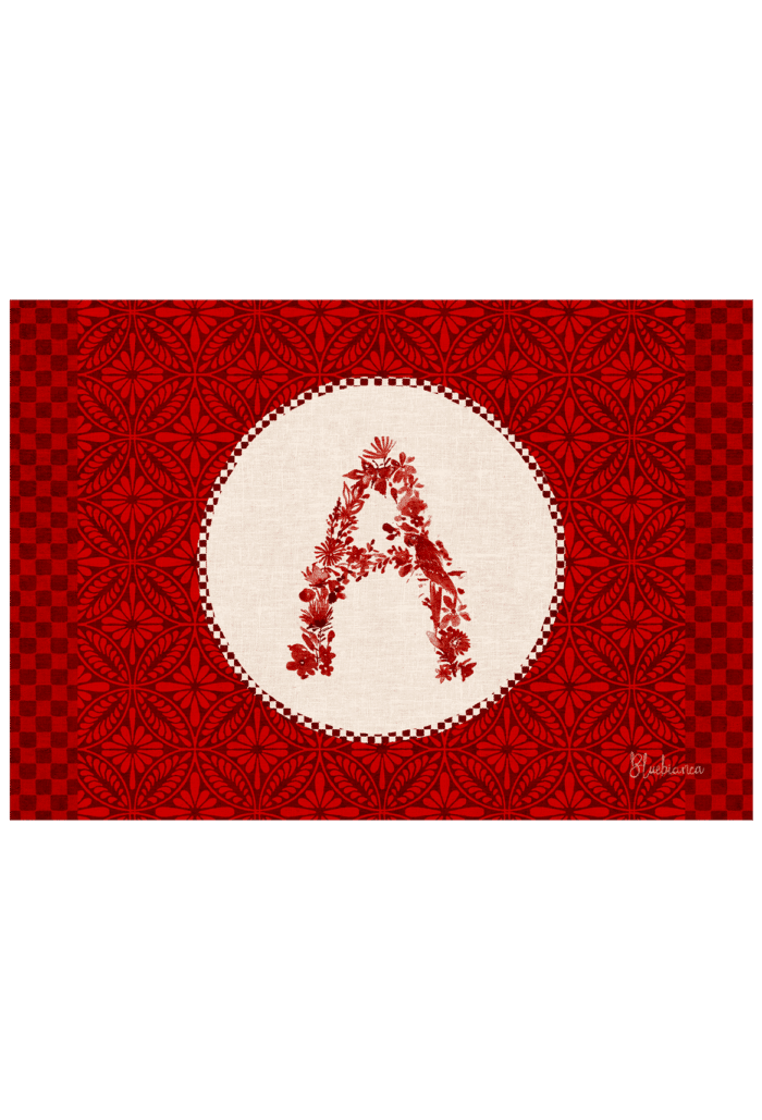 Pvc placemat 35X50 Monogramma rosso