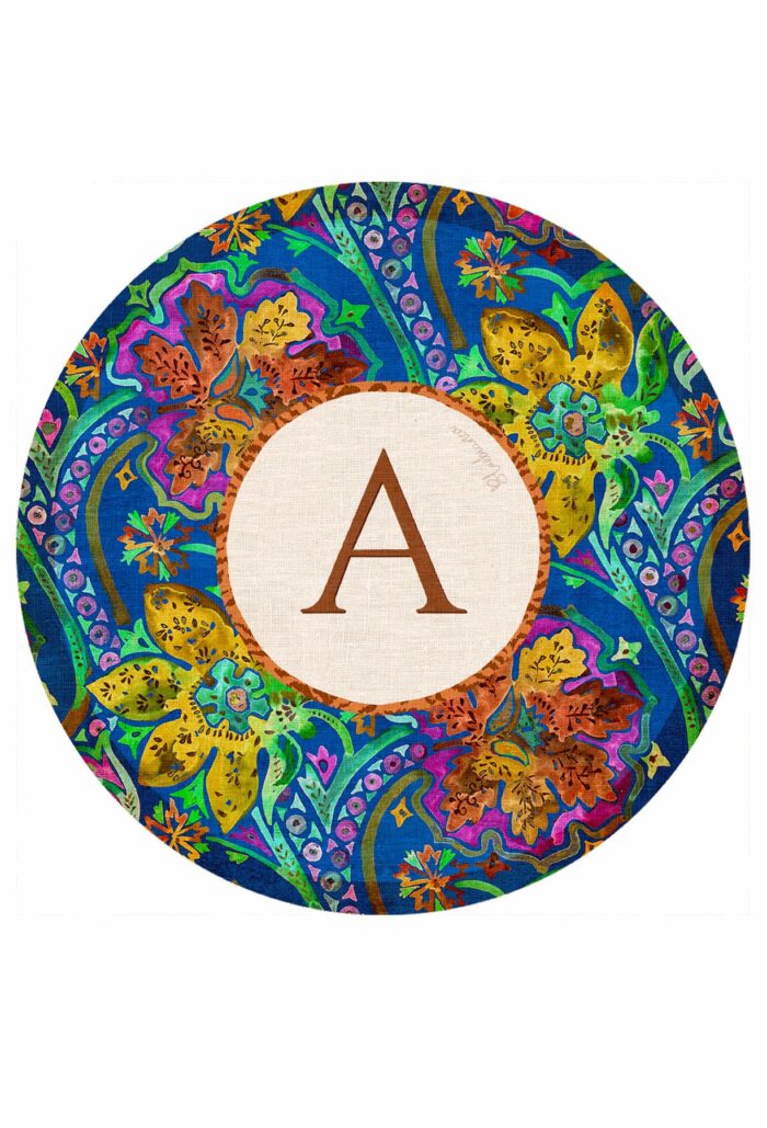 Pvc placemat Ø 37 MONOGRAMMA