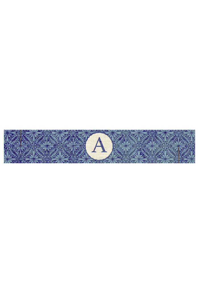Portatovagliolo MONOGRAMMA BLU