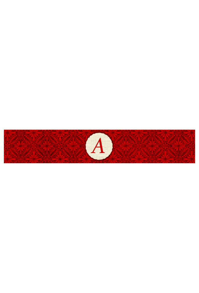 Portatovagliolo  MONOGRAMMA ROSSO