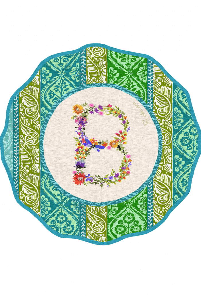 Pvc placemat Ø 37 Monogramma MULTICOLOR B