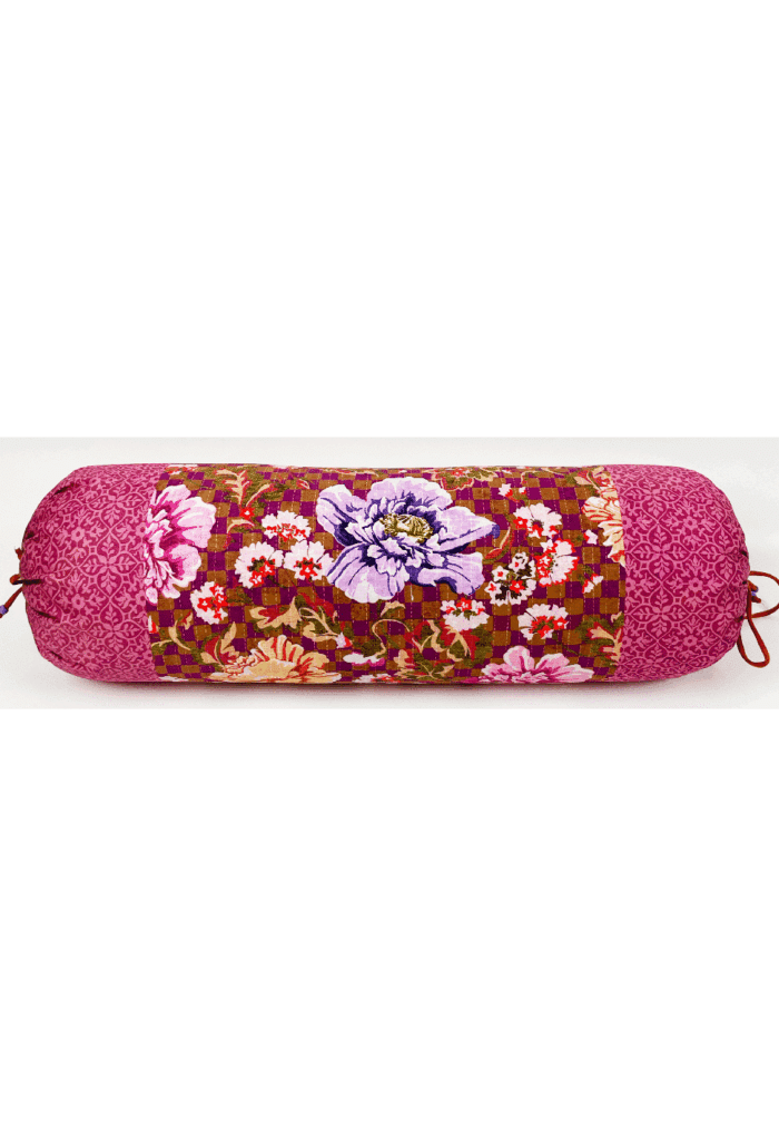 cotton bolster 60x20cm BLOSSOM arancio
