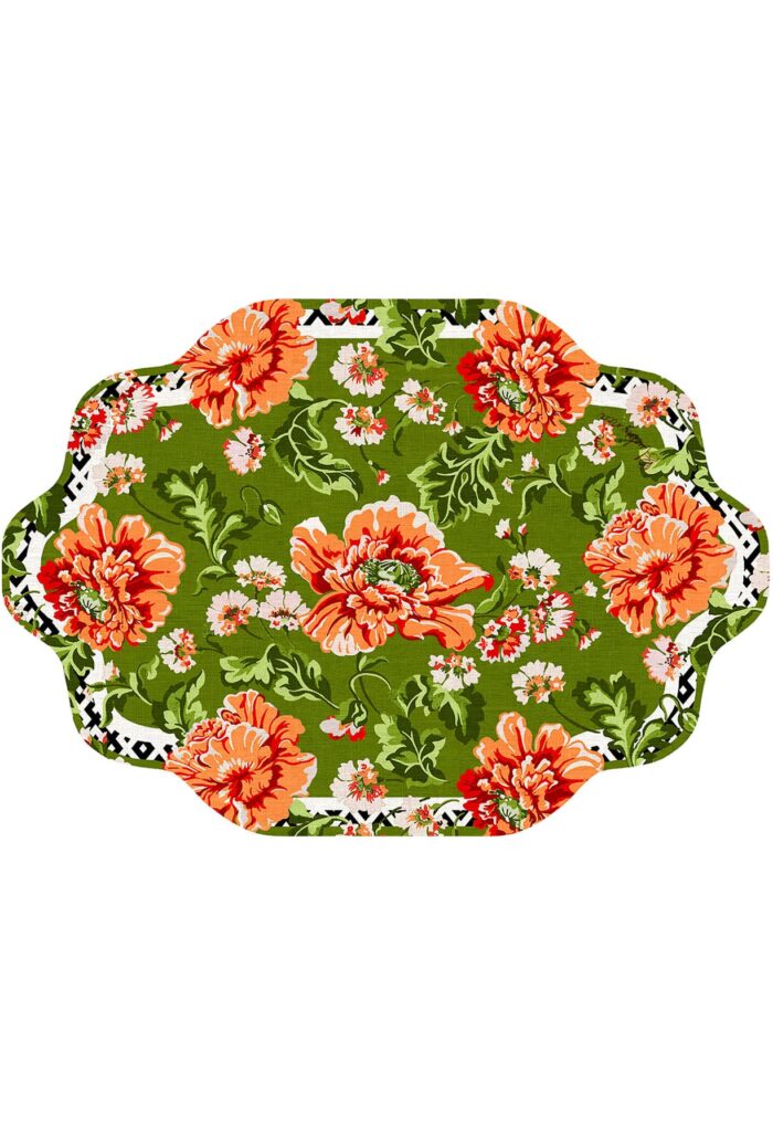pvc placemat ovale 35x50 BOHO POPPY