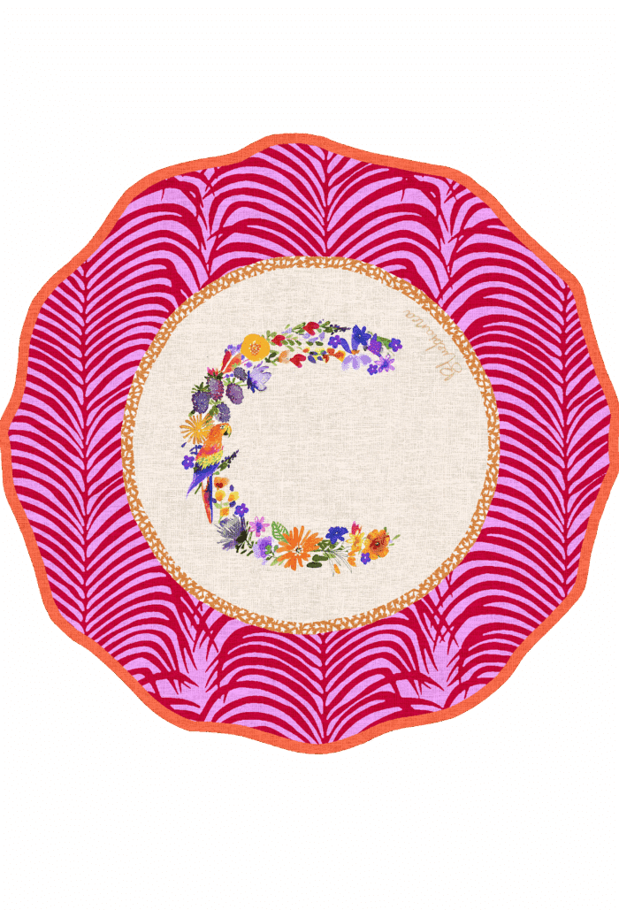 Pvc placemat Ø 37 Monogramma MULTICOLOR C
