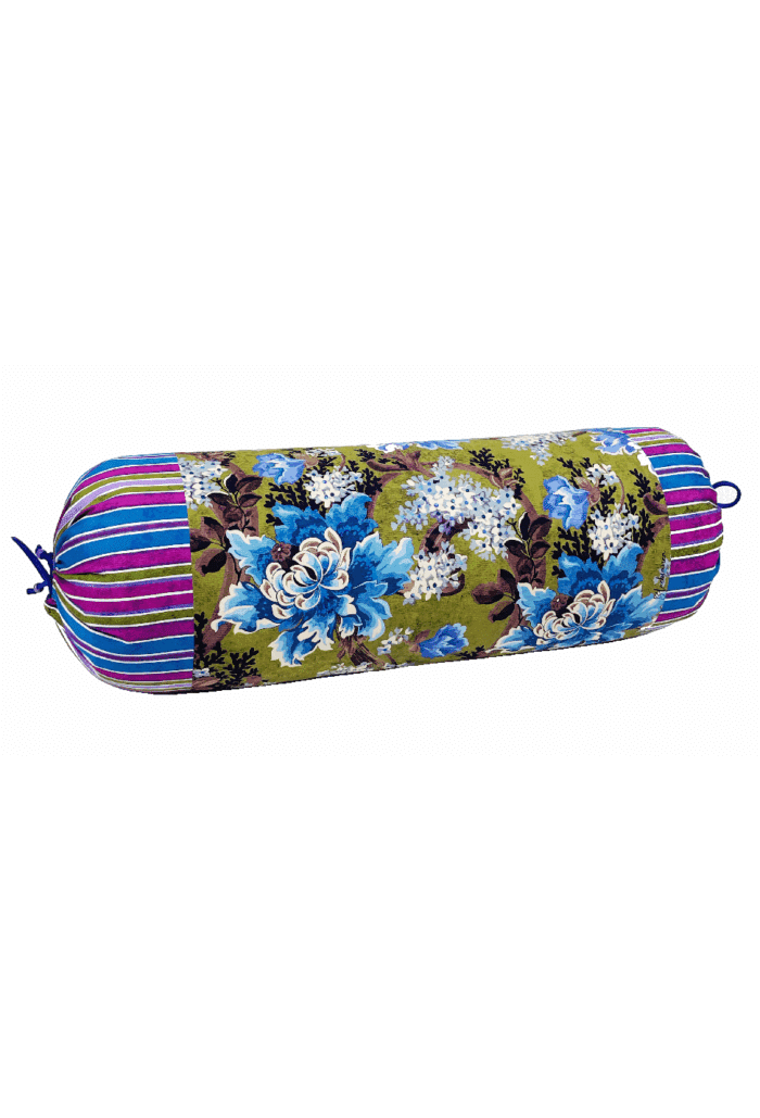 cotton bolster 60x20cm DANDELION blu