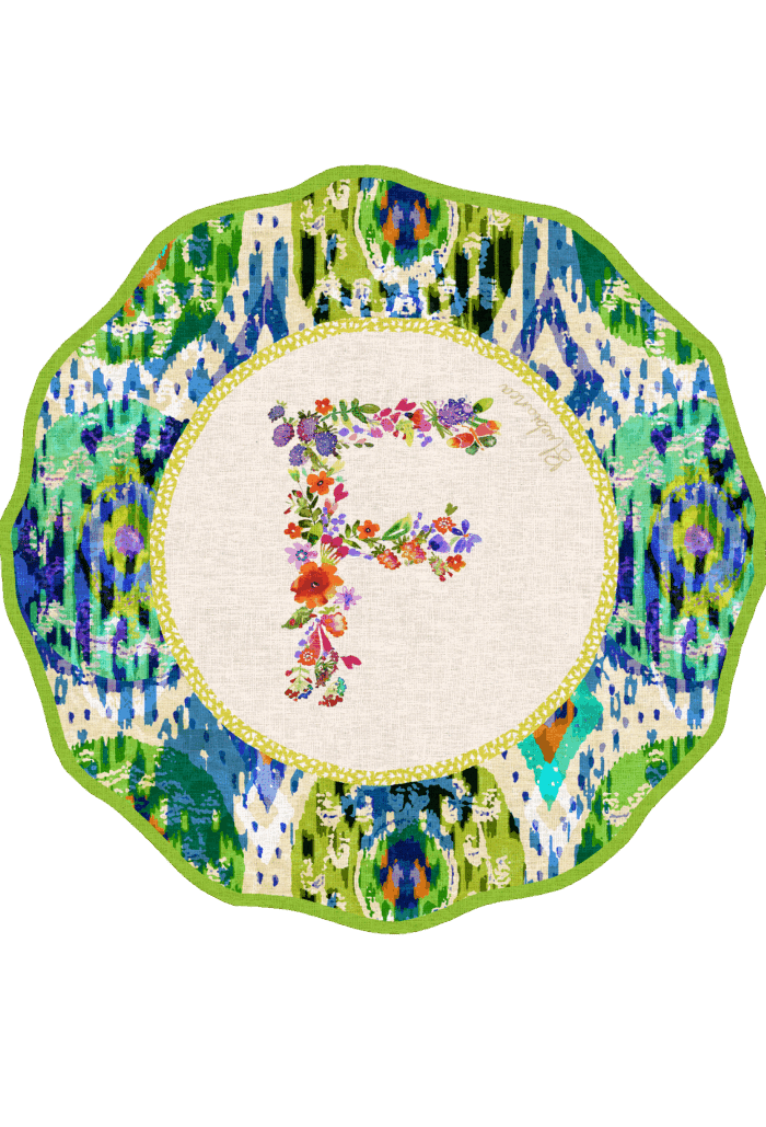 Pvc placemat Ø 37 Monogramma MULTICOLOR F