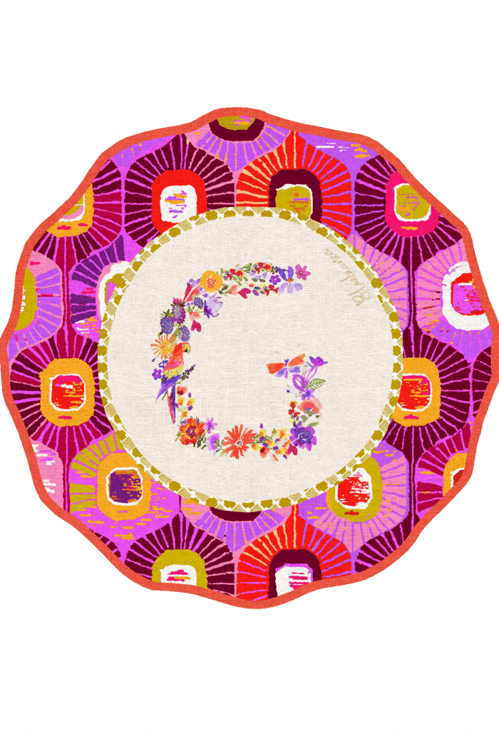 Pvc placemat Ø 37 Monogramma MULTICOLOR G