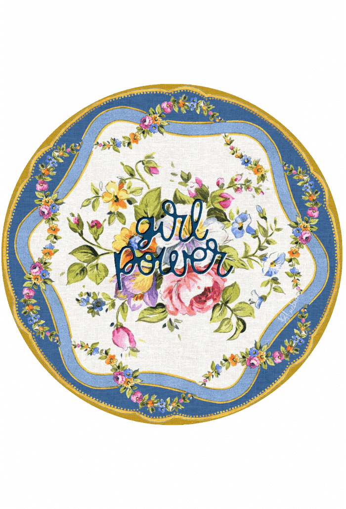 pvc placemat Ø 37 GIRL POWER