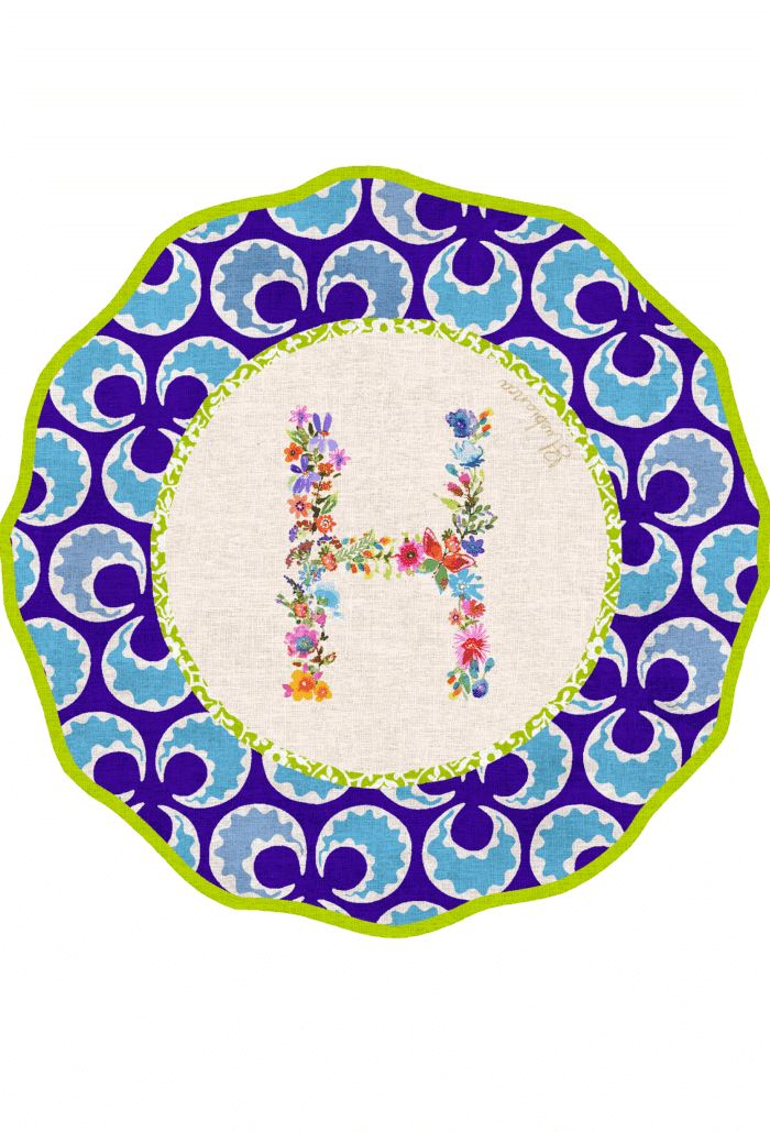 Pvc placemat Ø 37 Monogramma MULTICOLOR H