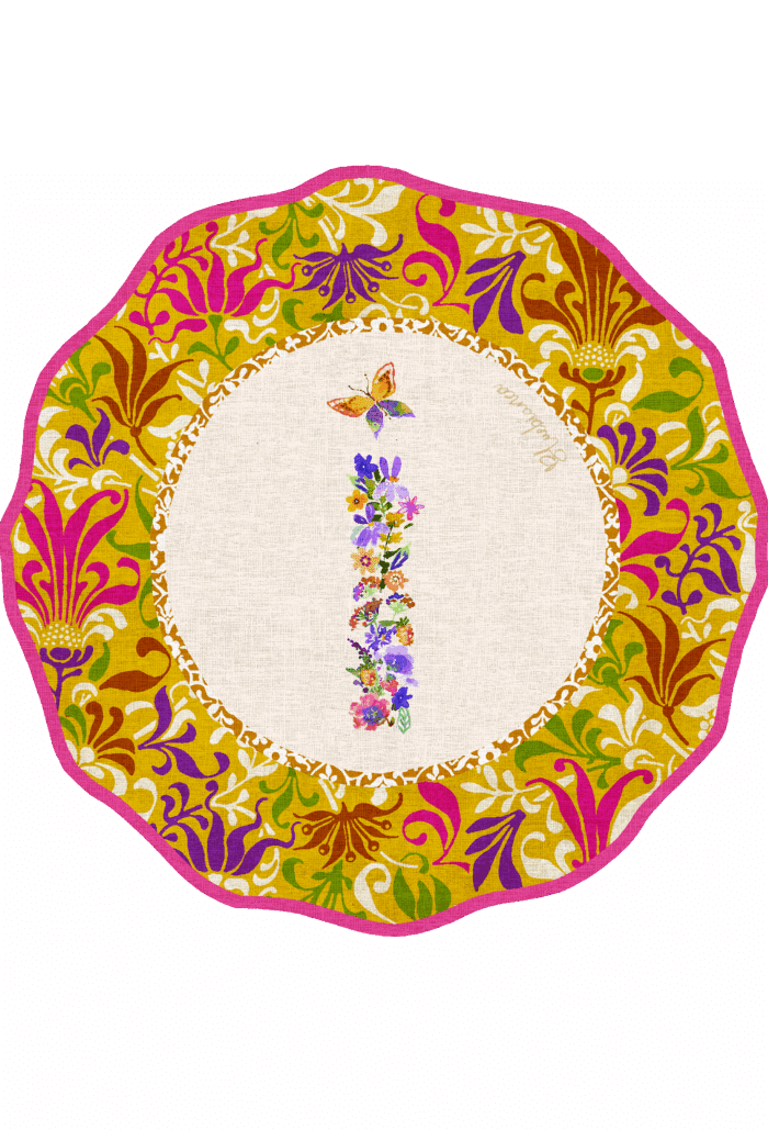 Pvc placemat Ø 37 Monogramma MULTICOLOR I