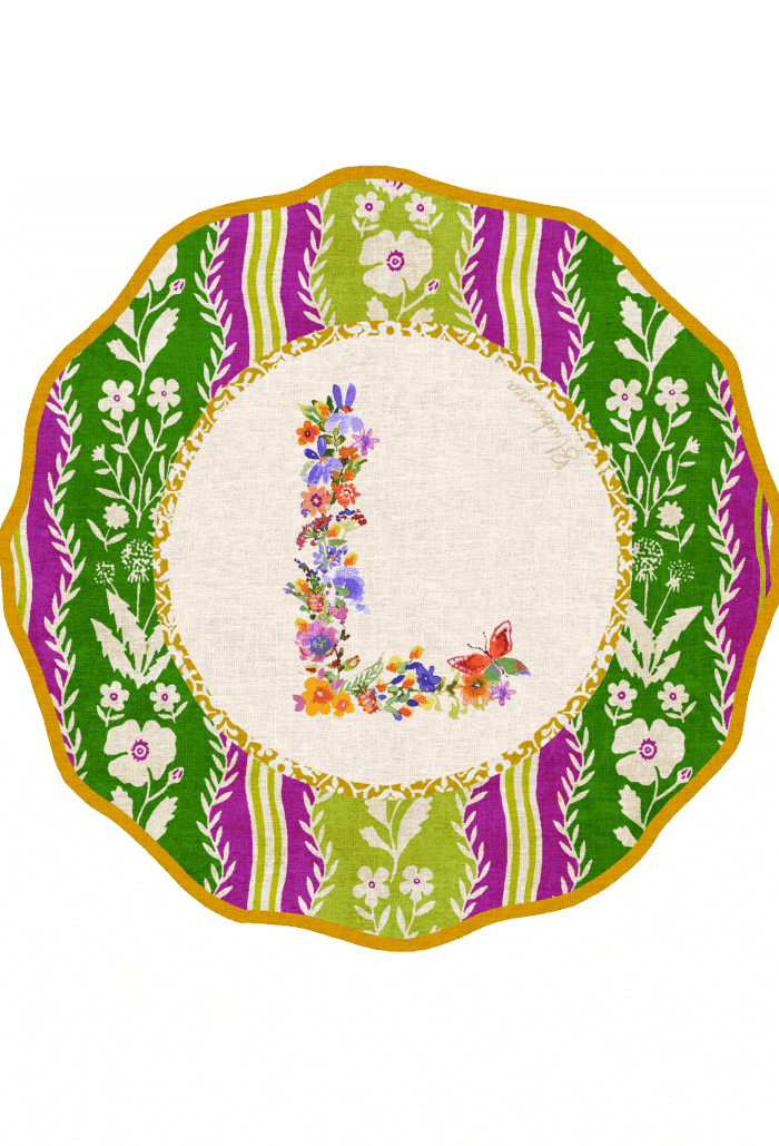 Pvc placemat Ø 37 Monogramma MULTICOLOR L