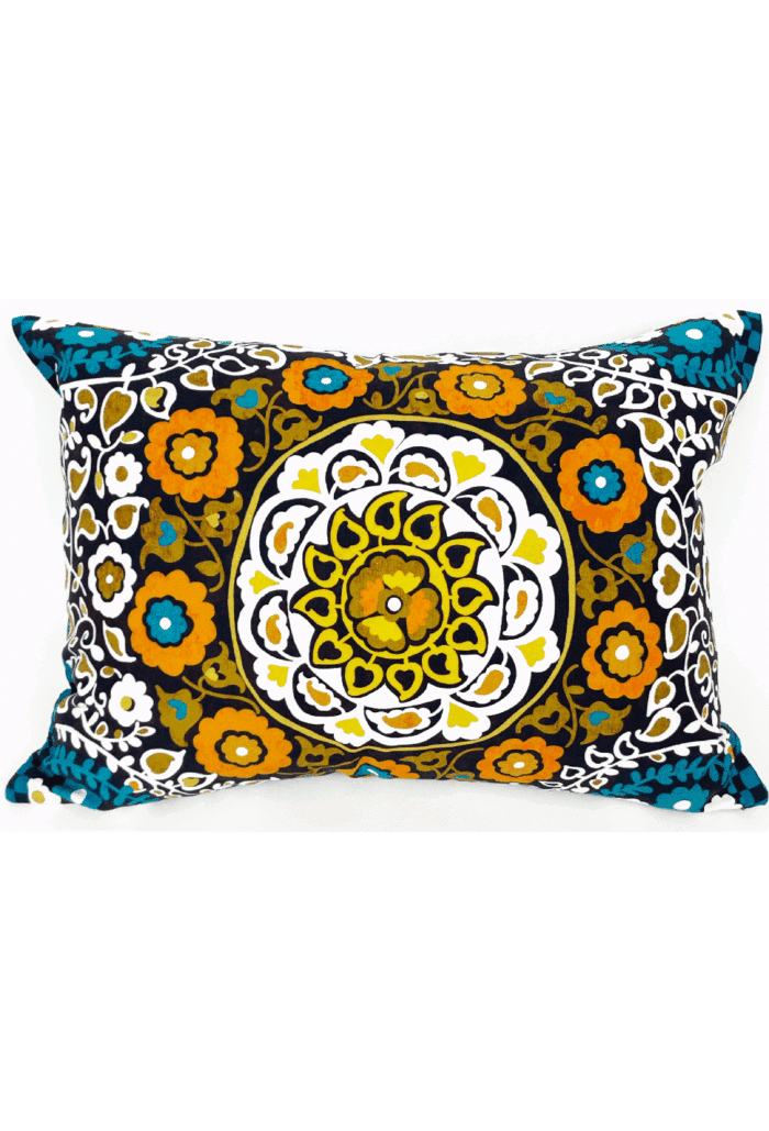 cotton cushion 35x50cm MADINA blu