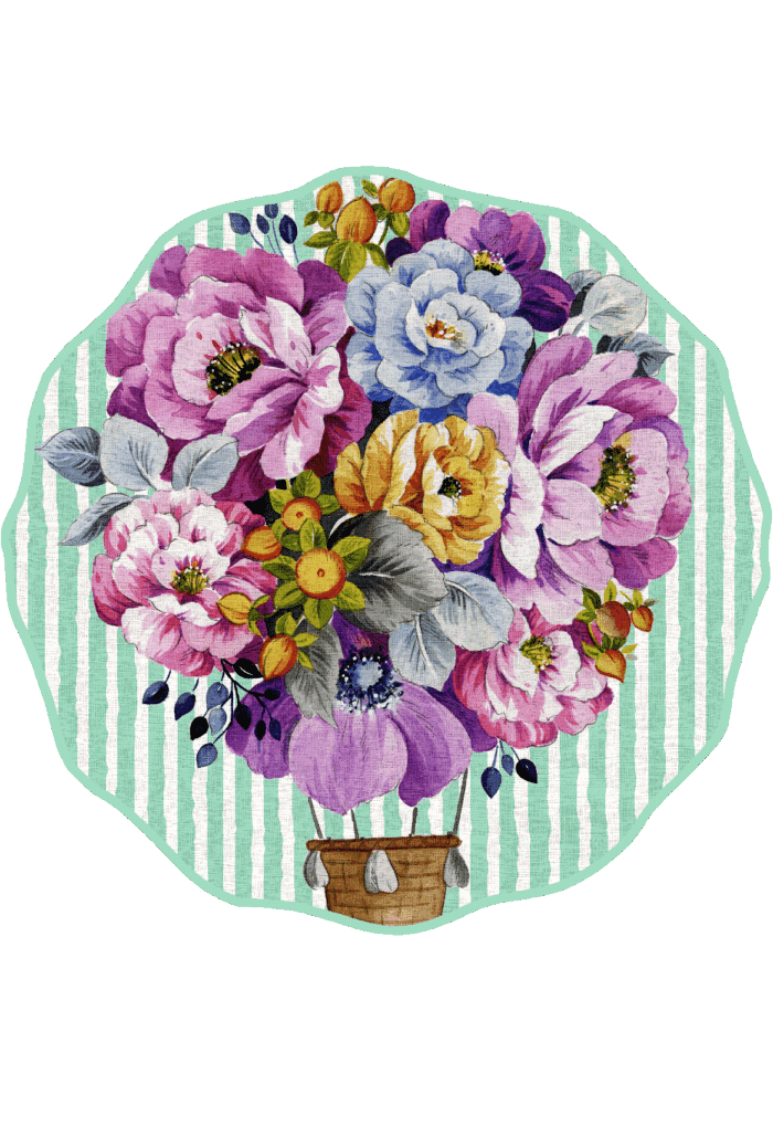 Kids pvc placemat Ø 37 MONGOLFIERA