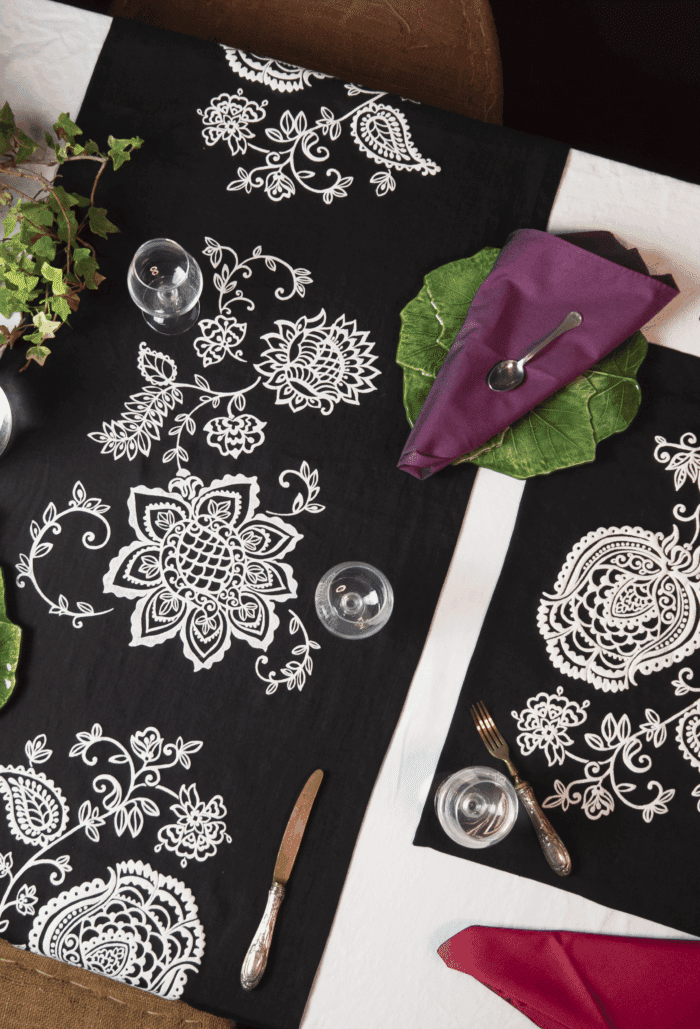 Runner lino 45x160 cm  LICOSA nero