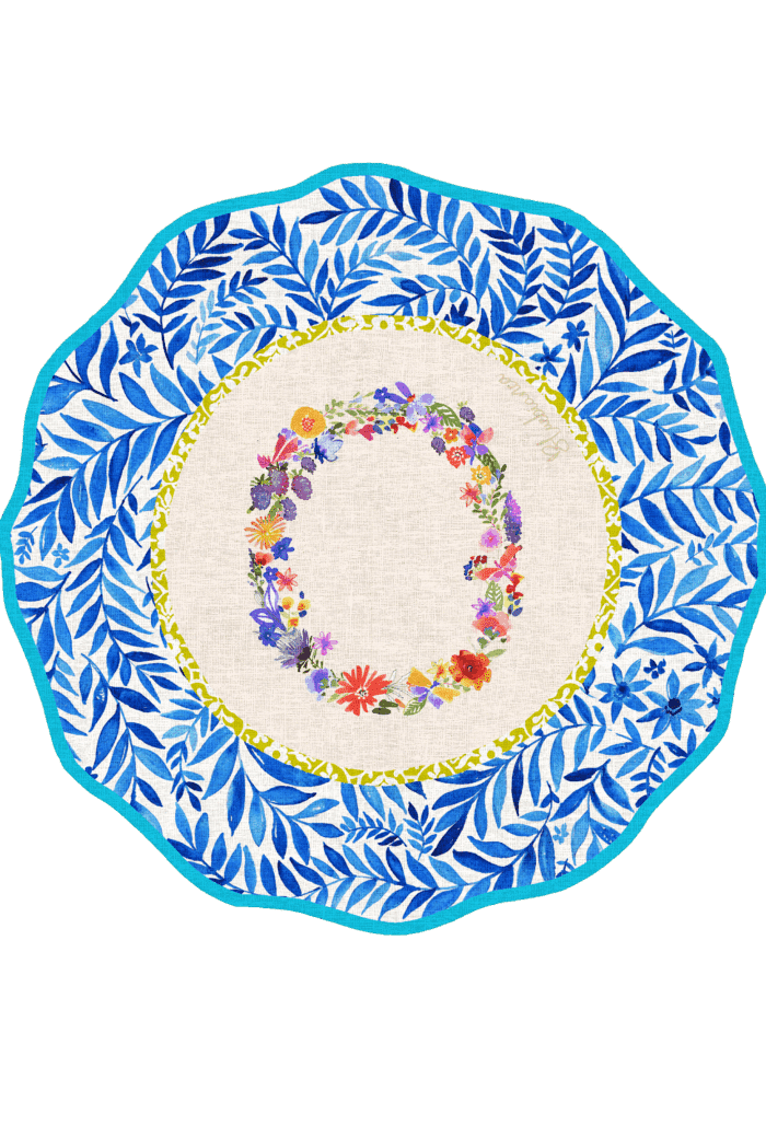Pvc placemat Ø 37 Monogramma MULTICOLOR O