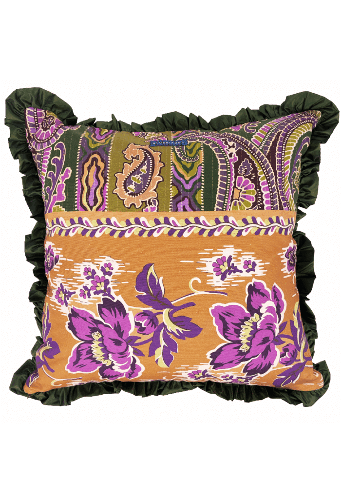 RAMA senape, cuscino ruches 50X50