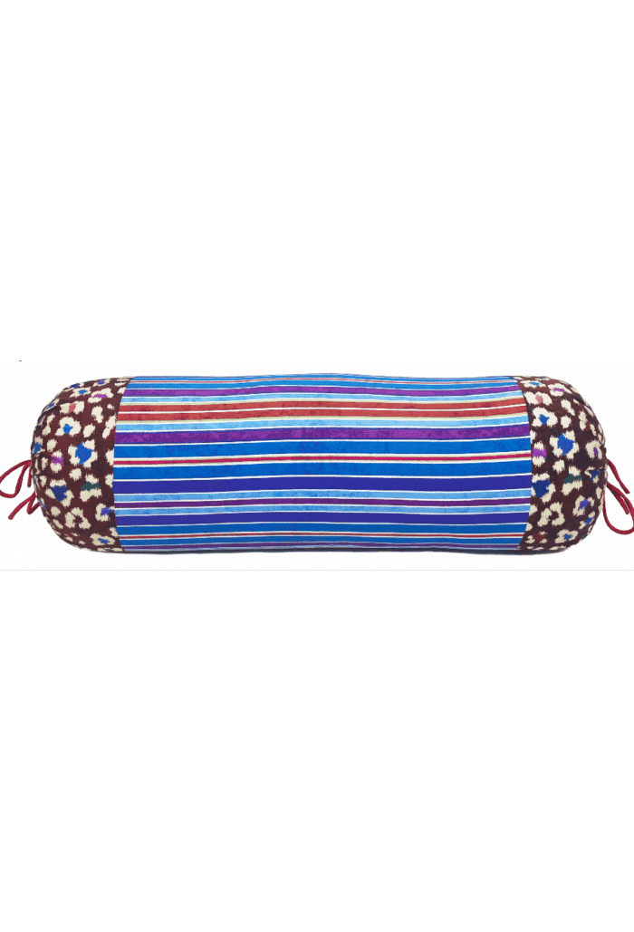 cotton bolster 60x20cm STRIPE blu