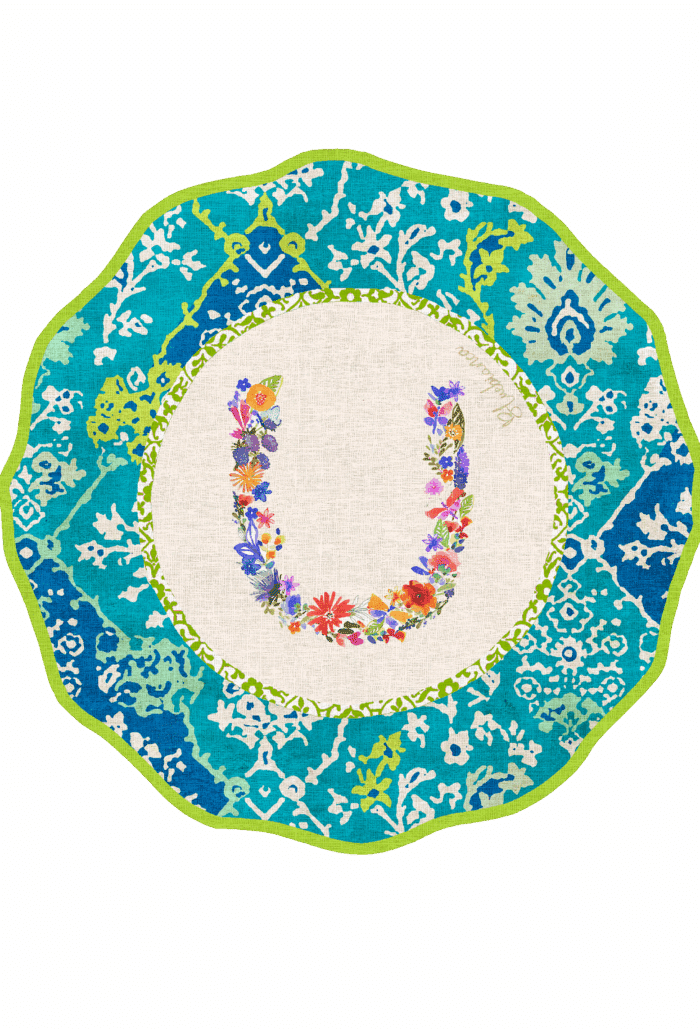 Pvc placemat Ø 37 Monogramma MULTICOLOR U