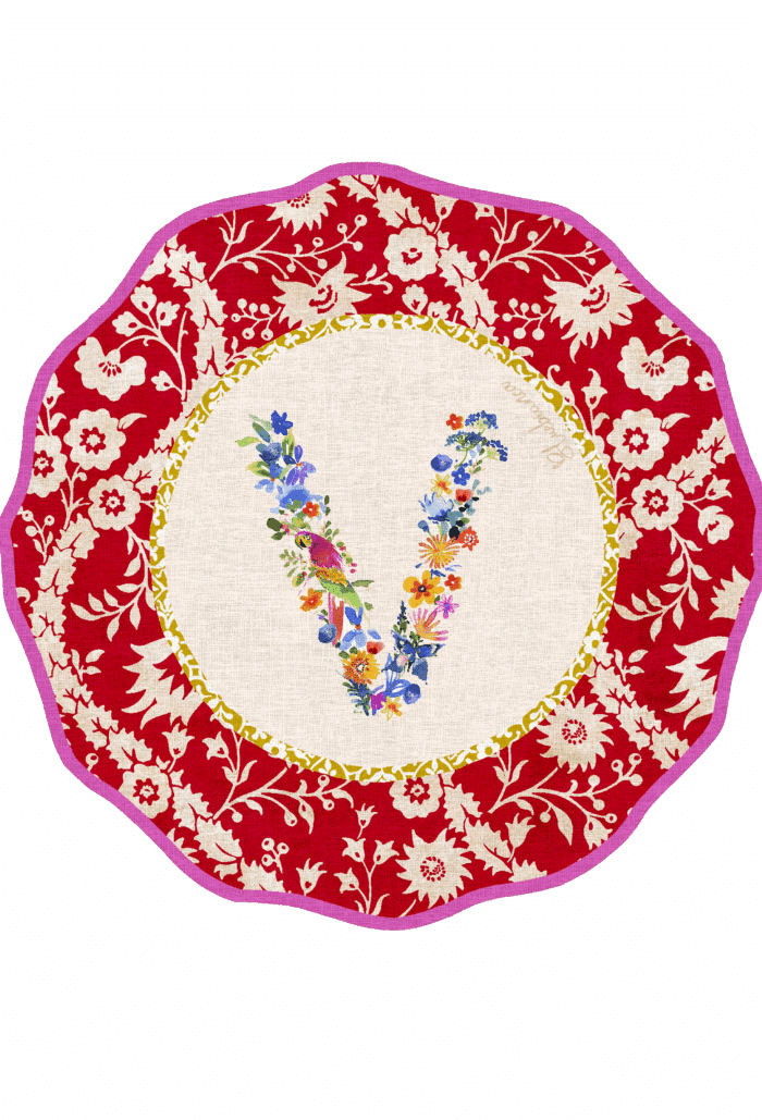 Pvc placemat Ø 37 Monogramma MULTICOLOR V