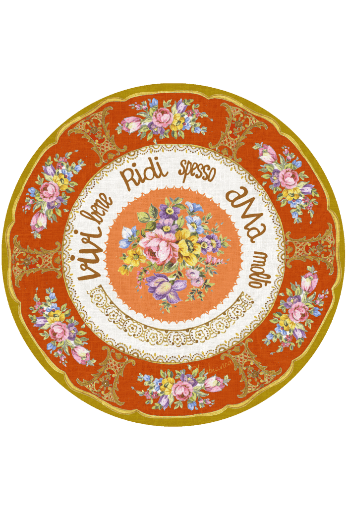 pvc placemat Ø 37 MOTIVAZIONALI VIVI RIDI AMA