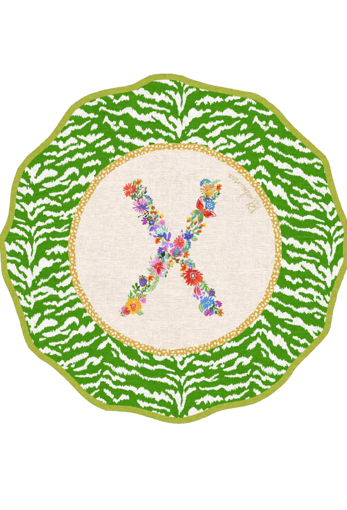 Pvc placemat Ø 37 Monogramma MULTICOLOR X