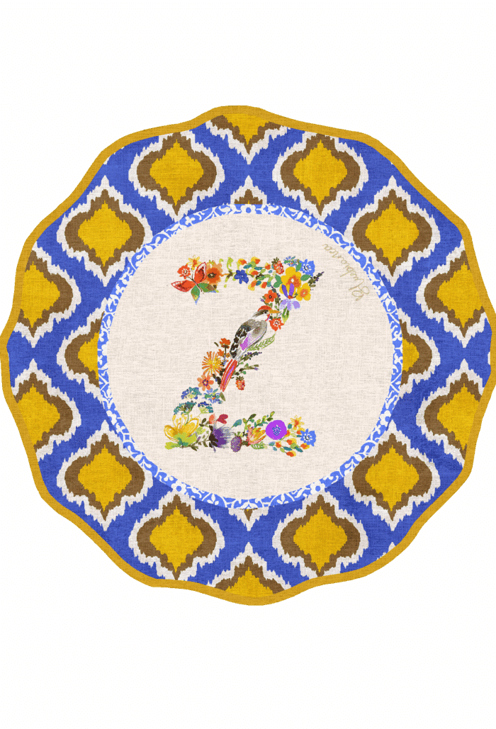 Pvc placemat Ø 37 Monogramma MULTICOLOR Z