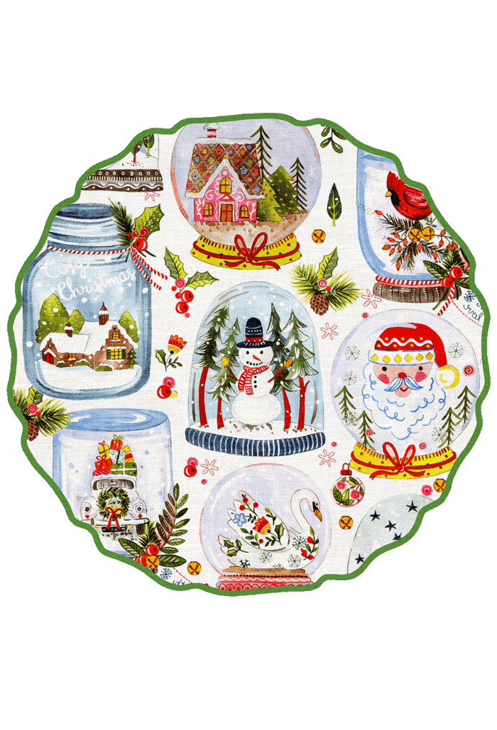 pvc placemat Ø 37 CHRISTMAS BALL