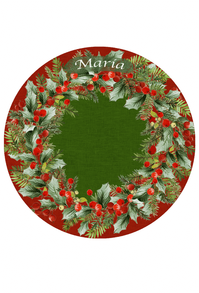 pvc placemat Ø 37 GHIRLANDA PERSONALIZZATA
